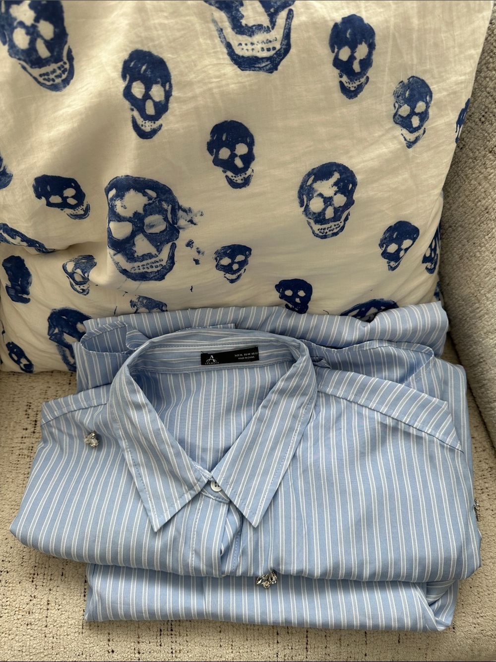 SHEIN Embellished Button Up Set